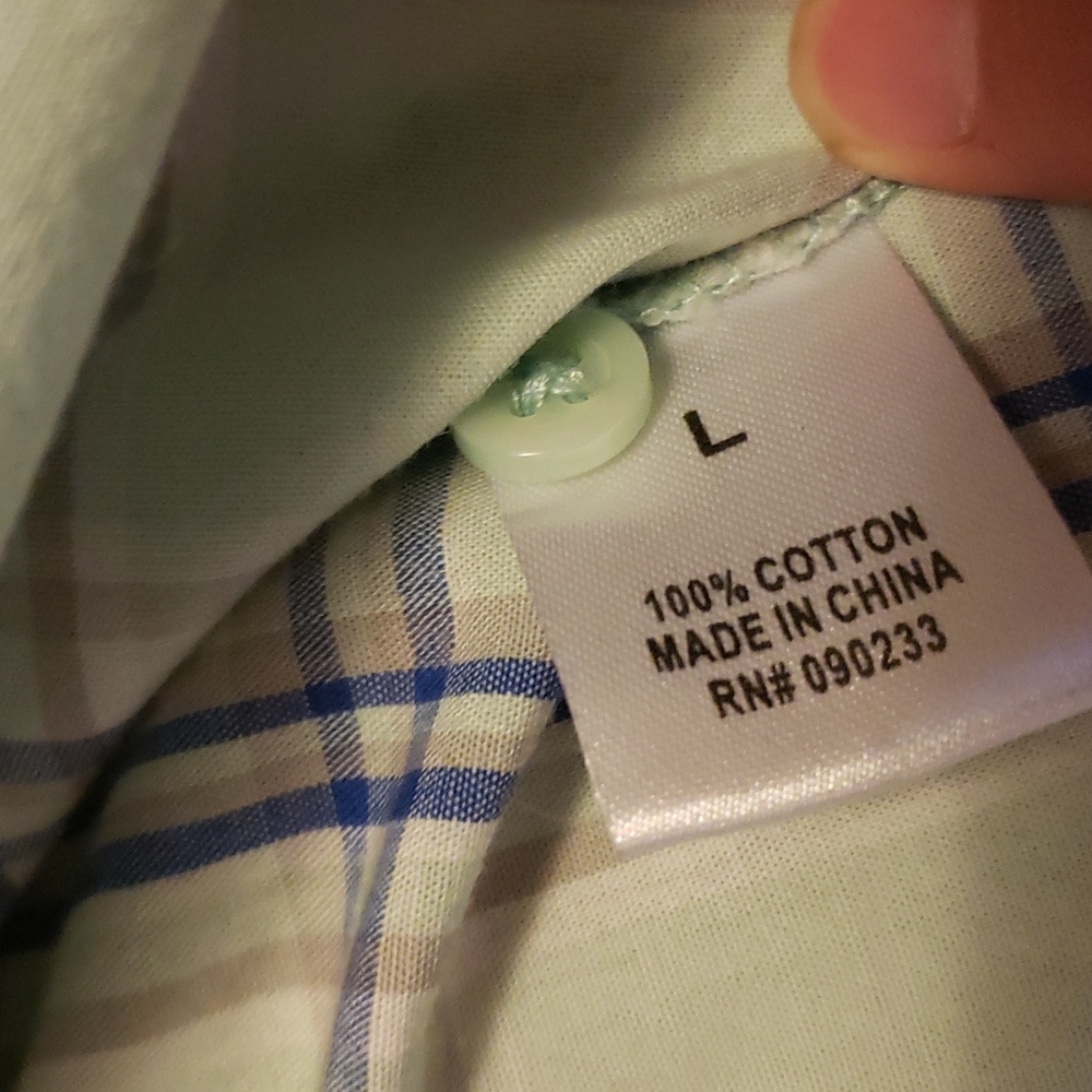 Green Light wt basic button down szL - Picture 6 of 10